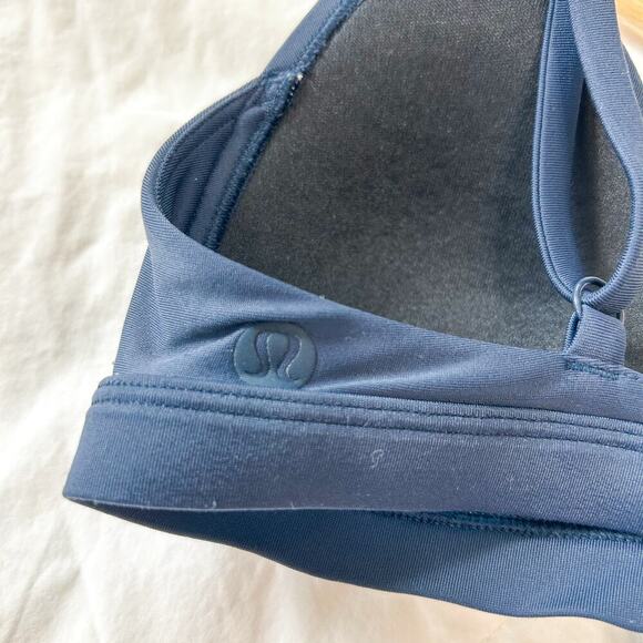 Lululemon Waterside Navy Swim Bikini Top A Cup Adjustable Straps - Picture 8 of 8